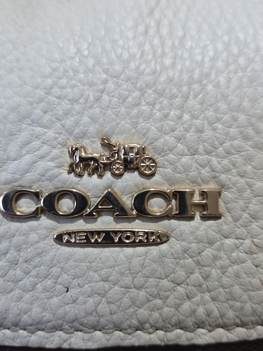 COACH Lucy Signature Canvas and White Leather Crossbody Bag - Picture 3 of 7